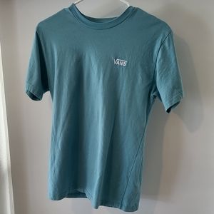 Vans, size small, the color is blue green. 100%cotton.